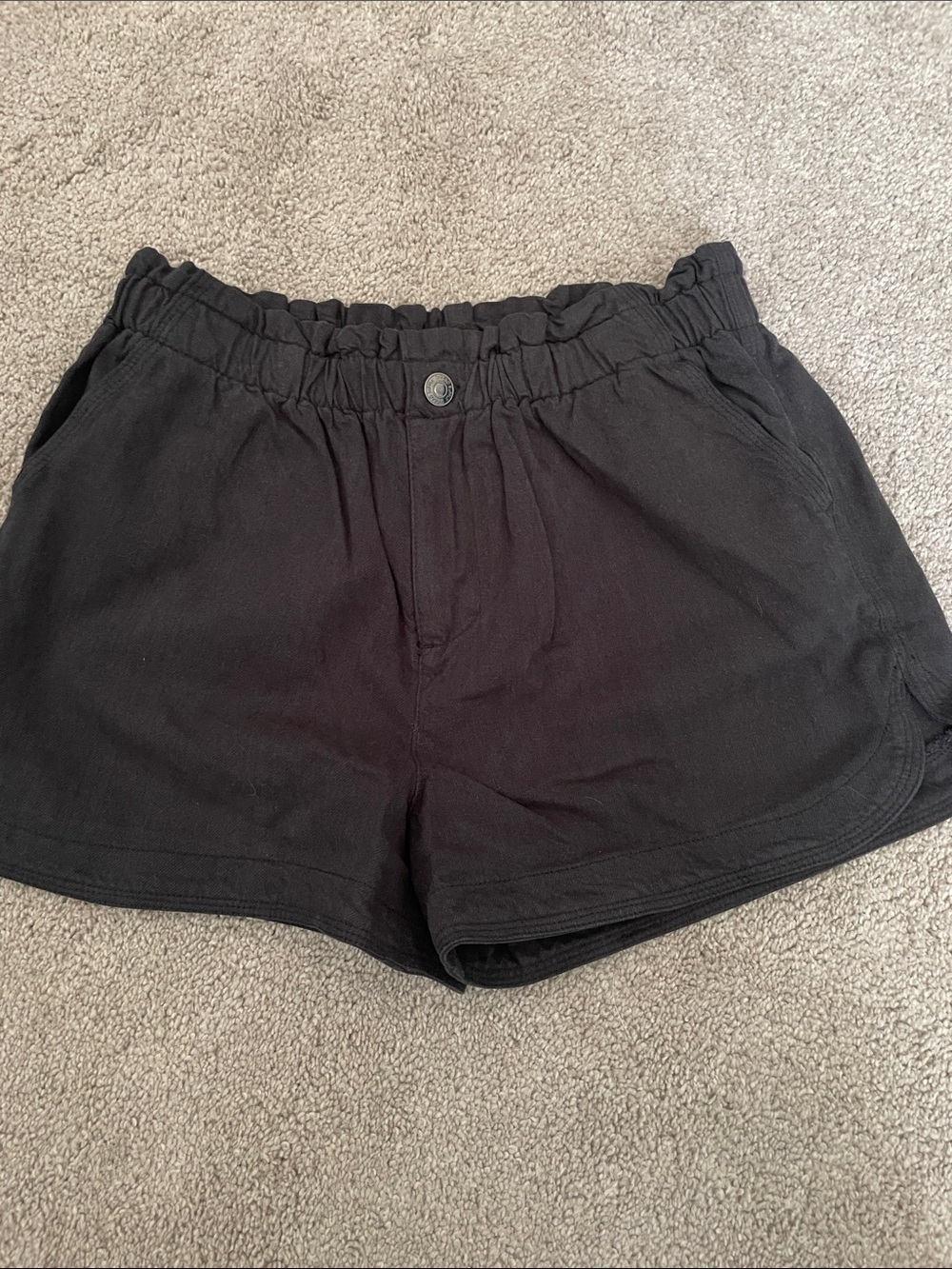 Thread & Supply Black Women's Elastic-Waist Casual Shorts